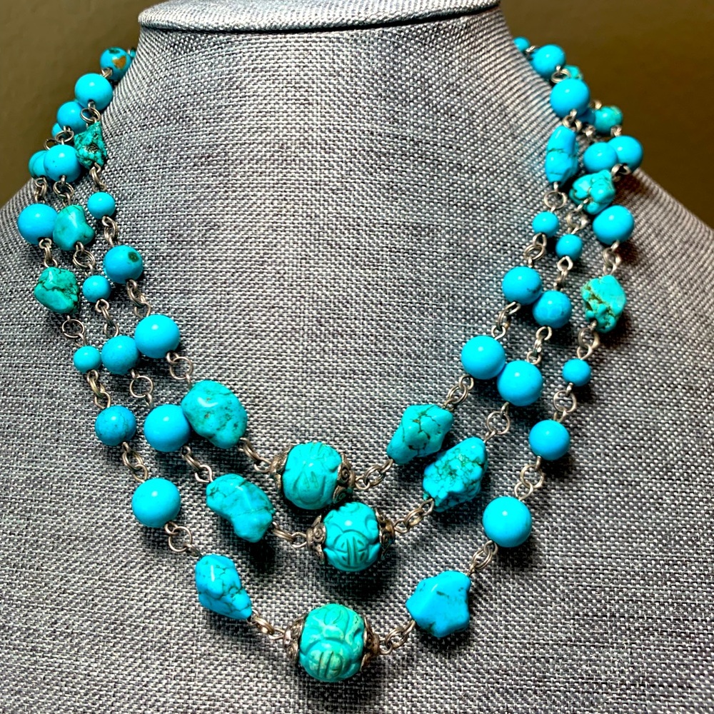 3 Strand Turquoise Necklace